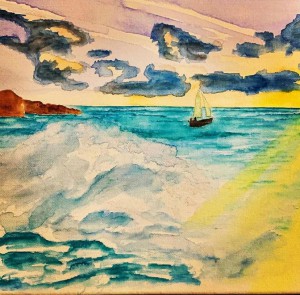 tramonto barca